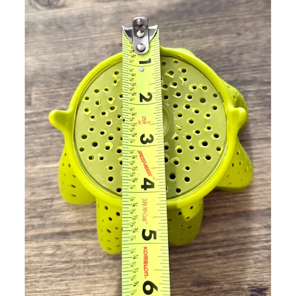 Joie Silicone Vegetable Steamer Basket Lime Green Flower Design Kitchen Tool